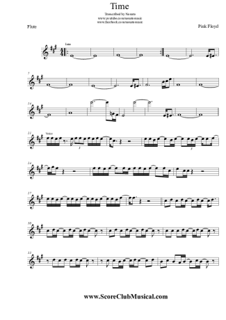 4339 Sheet music - Time - Flute