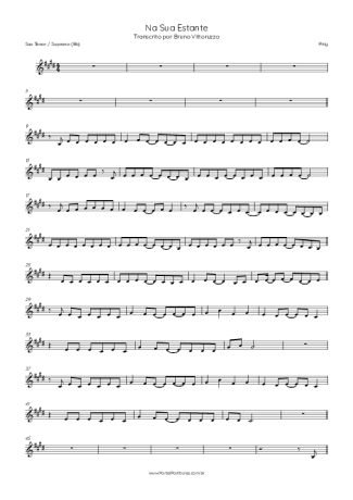 43808 Sheet music - Na Sua Estante - Tenor Saxophone Soprano (Bb)
