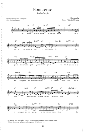16840 Sheet music - Bom Senso - Flute