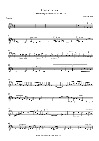 8055 Sheet music - Carinhoso - Alto Saxophone