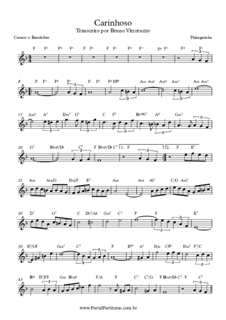 8052 Sheet music - Carinhoso - Small Guitar