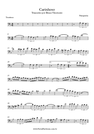 8058 Sheet music - Carinhoso - Trombone