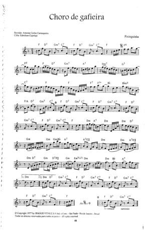 16918 Partitura - Choro De Gafieira - Bandolim
