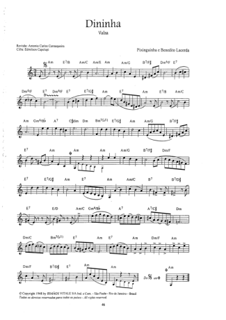 16784 Sheet music - Dininha - Small Guitar
