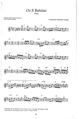 16801 Sheet music - Os 8 Batutas - Small Guitar