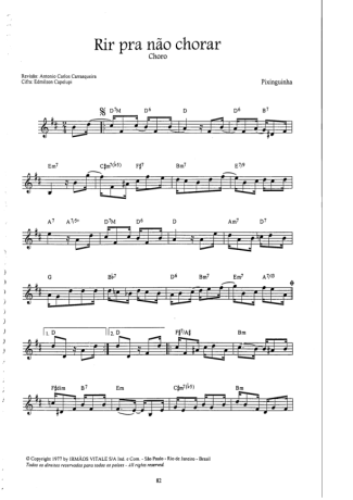 16684 Sheet music - Rir Pra Não Chorar - Keyboard