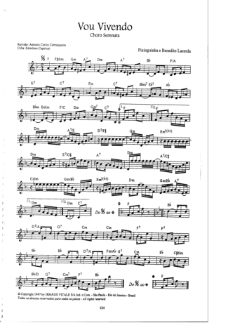 16974 Sheet music - Vou Vivendo - Mandolin