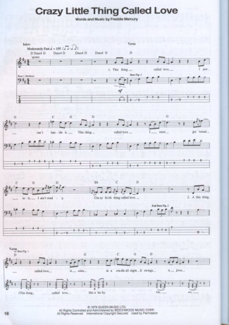 23471 Sheet music - Crazy Little Thing Called Love - Bass