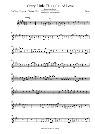 21878 Sheet music - Crazy Little Thing Called Love - Tenor Saxophone Soprano (Bb)