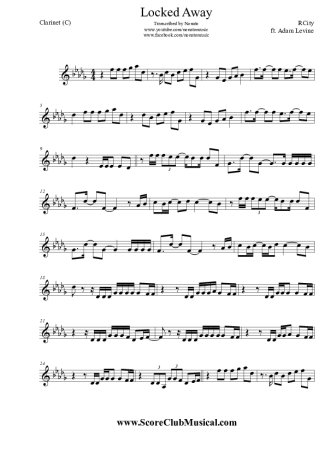 5156 Sheet music - Locked Away (ft. Adam Levine) - Clarinet (C)