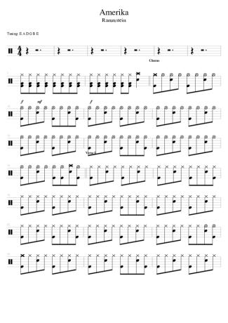 39011 Sheet music - Amerika - Drums