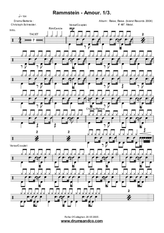 9008 Sheet music - Amour - Drums