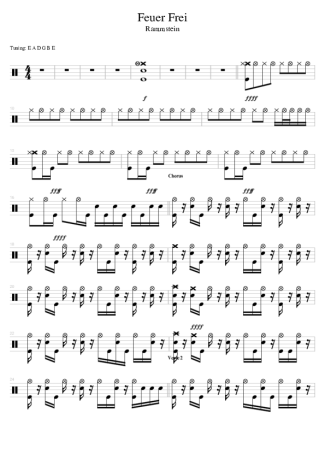39012 Sheet music - Feuer Frei - Drums