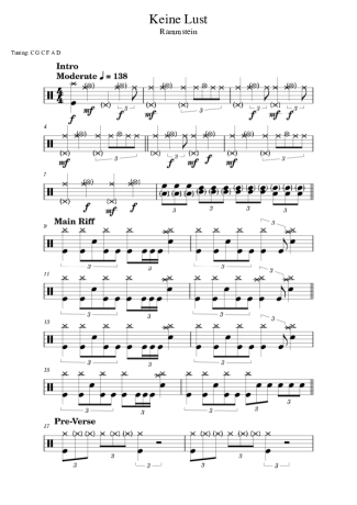 39369 Sheet music - Keine Lust - Drums