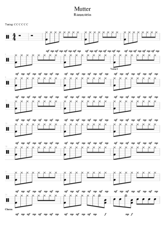 38743 Sheet music - Mutter - Drums