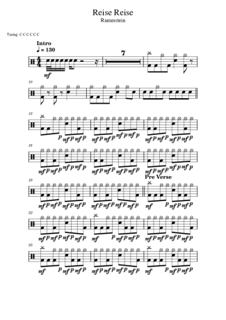 40379 Sheet music - Reise Reise - Drums
