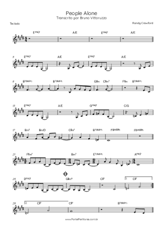 27643 Sheet music - People Alone - Keyboard