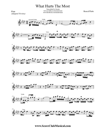 5380 Sheet music - What Hurts The Most - Flute