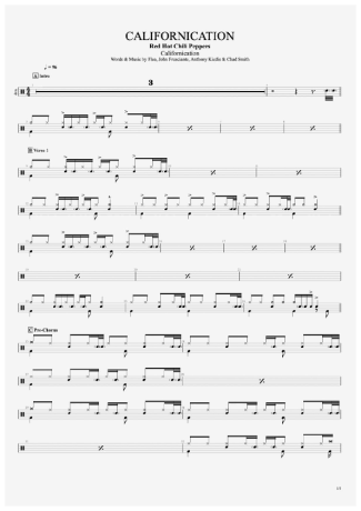 34389 Sheet music - Californication - Drums