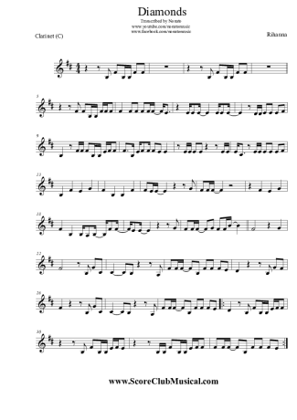 4875 Sheet music - Diamonds - Clarinet (C)