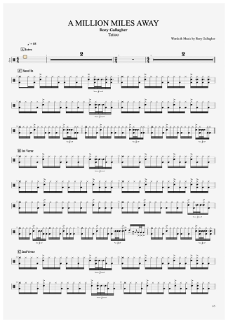 33776 Sheet music - A Million Miles Away - Drums
