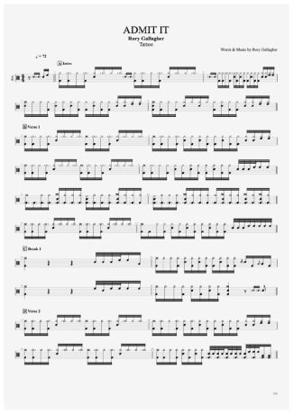 34756 Sheet music - Admit It - Drums