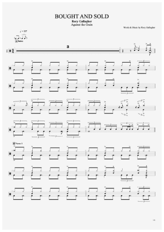 34391 Sheet music - Bought And Sold - Drums