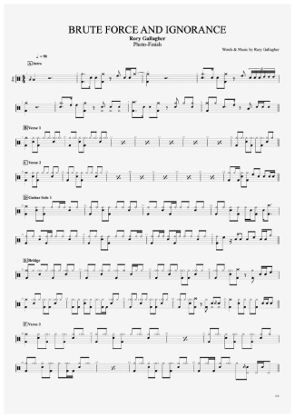 34392 Sheet music - Brute Force And Ignorance - Drums