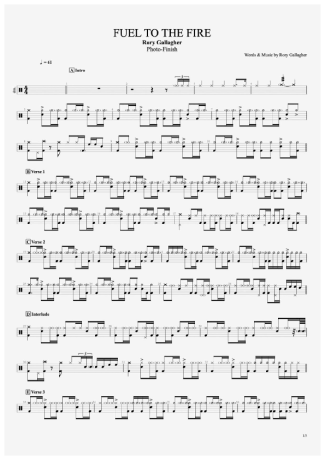 34467 Partitura - Fuel To The Fire - Bateria