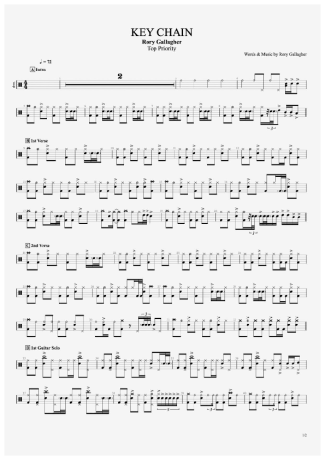 35211 Partitura - Key Chain - Bateria