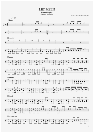 35324 Partitura - Let Me In - Bateria