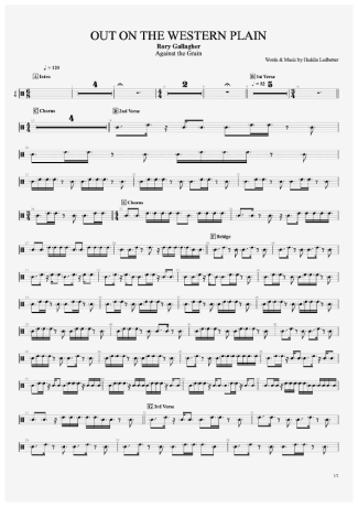 35212 Partitura - Out On The Western Plain - Bateria