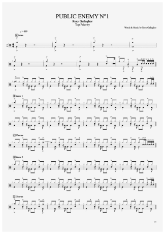 35215 Partitura - Public Enemy N.1 - Bateria