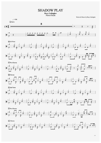 35326 Partitura - Shadow Play - Bateria