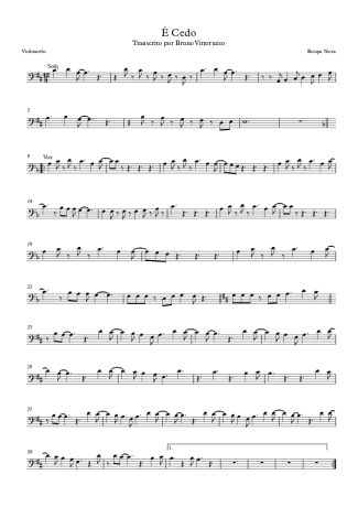 18352 Sheet music - É Cedo - Cello