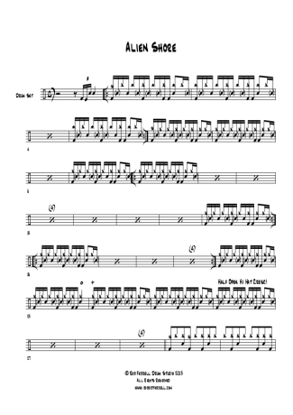 9014 Sheet music - Alien Shore - Drums