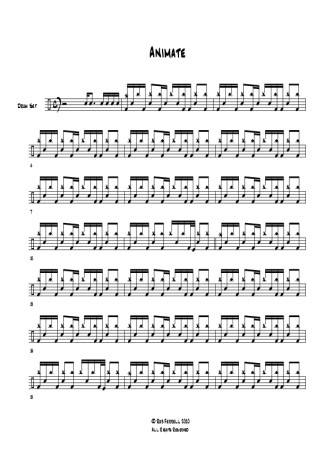 9015 Sheet music - Animate - Drums