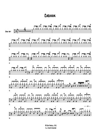 9017 Sheet music - Caravan - Drums