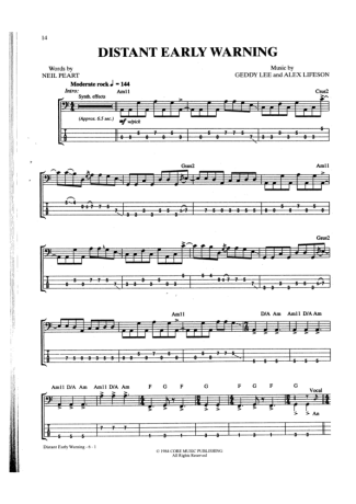 23514 Sheet music - Distant Early Warning - Bass