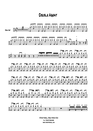 9018 Sheet music - Double Agent - Drums