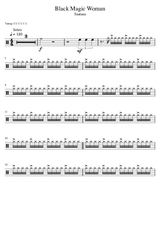 37254 Sheet music - Black Magic Woman - Drums