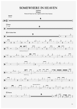 34396 Sheet music - Somewhere In Heaven - Drums