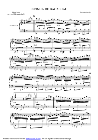 15429 Sheet music - Espinha De Bacalhau - Accordion