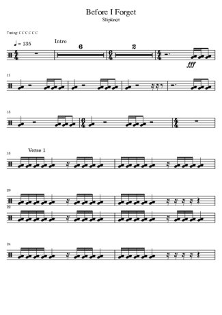 37592 Sheet music - Before I Forget (drums 2) - Drums