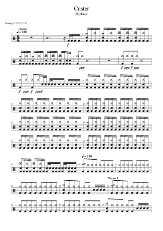 43729 Sheet music - Custer - Drums