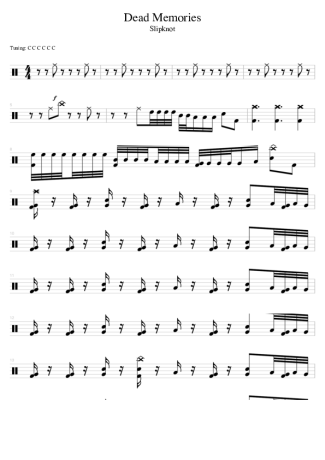 38758 Sheet music - Dead Memories (drums 1) - Drums