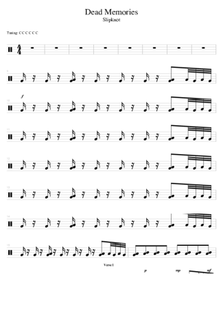 38759 Sheet music - Dead Memories (drums 2) - Drums