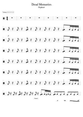 38760 Sheet music - Dead Memories (drums 3) - Drums
