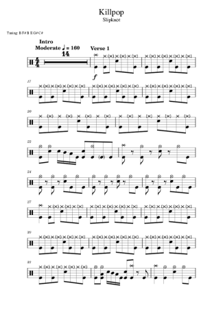39395 Sheet music - Killpop (drums 1) - Drums