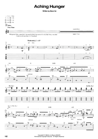 19416 Sheet music - Aching Hunger - Guitar